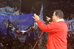 Bushs och Chávez kamp om Latinamerika