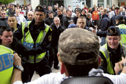 Demonstranter stoppade nazistmöte