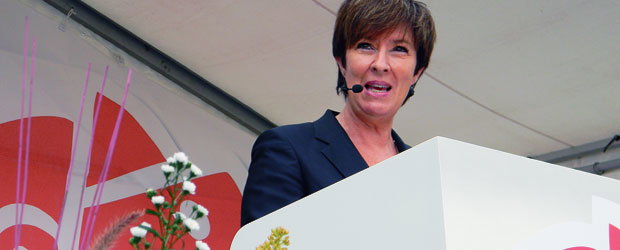 Sahlin talade om möjligheternas land