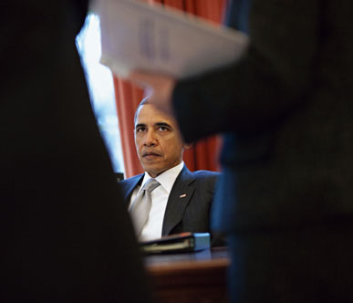 Obama ger upp