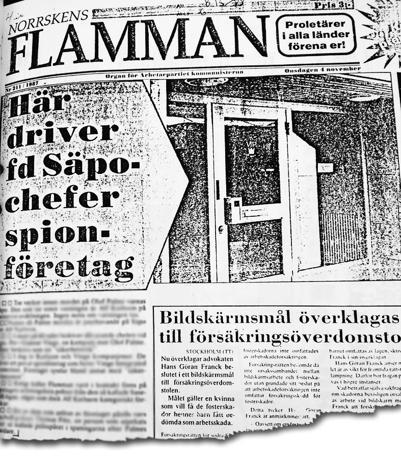 Då vänstern drev polisspåret