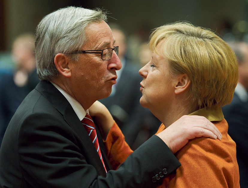 Juncker och Merkel darrar