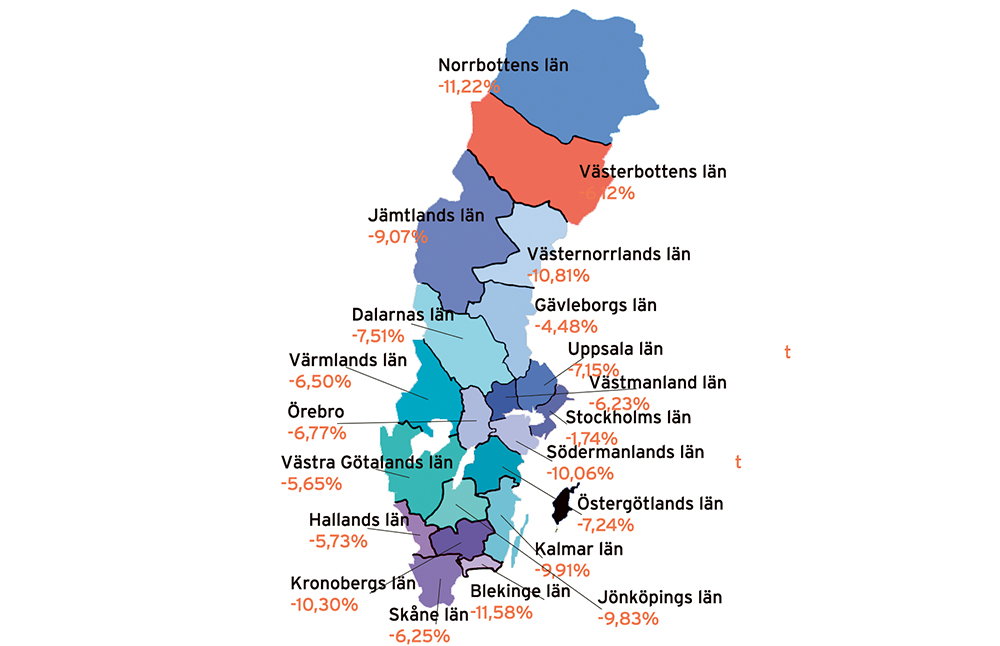Landstingen byter till blått