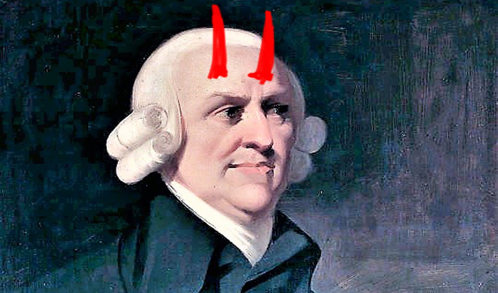 Högern läser Adam Smith som fan läser bibeln
