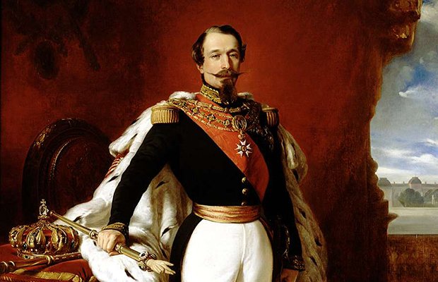 Louis-Napoleon, eller Napoleon III, brorson till den ursprunglige kejsaren valdes till fransk president 1848. Fyra år senare genomförde han en statskupp och utropade sig till envåldshärskare. Målning av Franz Xaver Winterhalter.