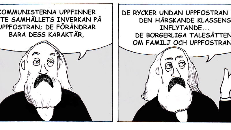 I höst kommer ”Manifestet” ut i ny illustrerad version av serietecknaren Mats Kejonen. Illustration: Mats Kejonen (beskuren)