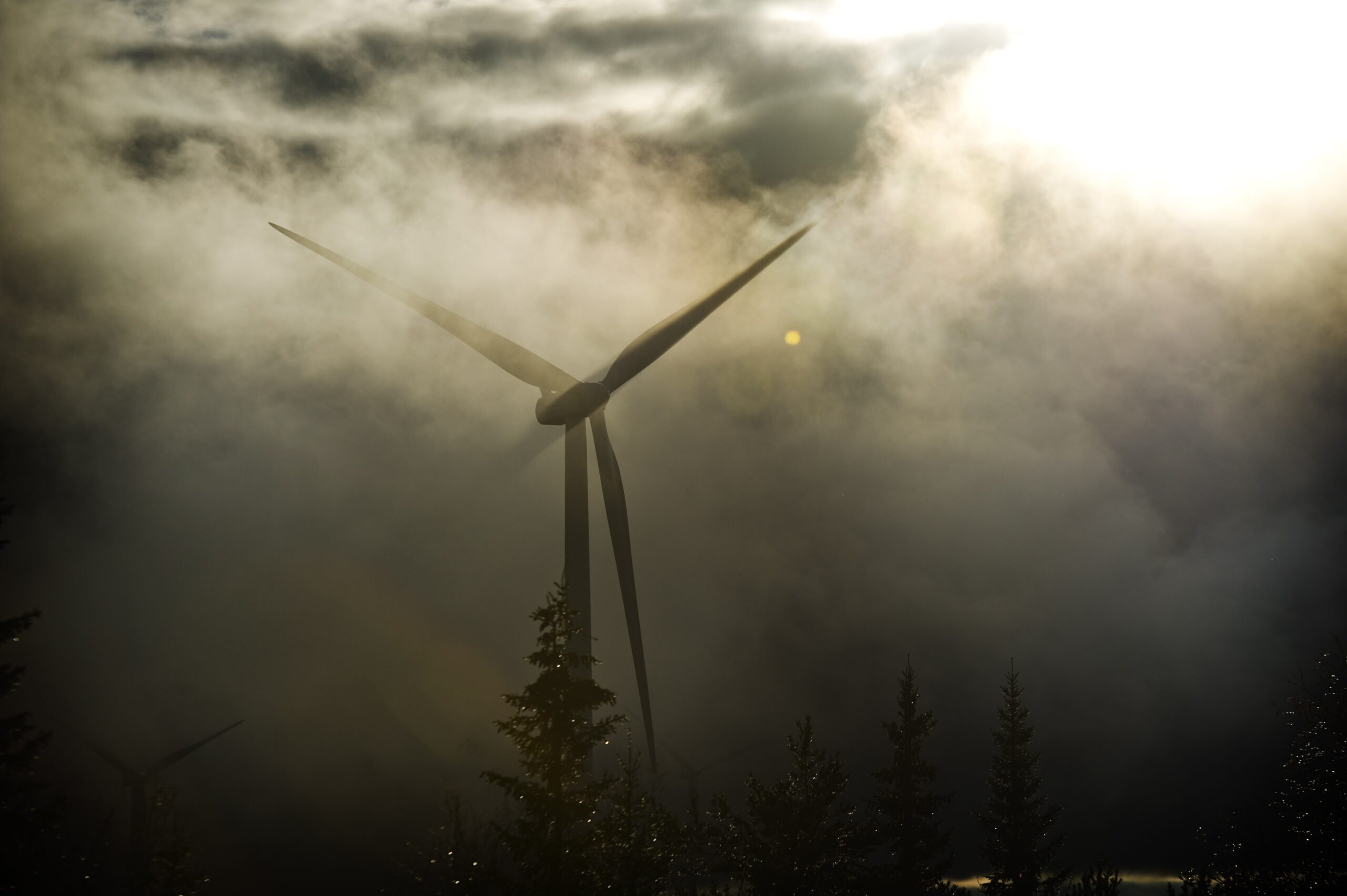Vattenfall har investerat miljarder i tre stora vindkraftparker runt Fredrika. Produktionen täcker ungefär en procent av hela landets elbehov, men intäkterna för byn och för Åsele kommun är små. Foto: Robert Henriksson / DN / SCANPIX.