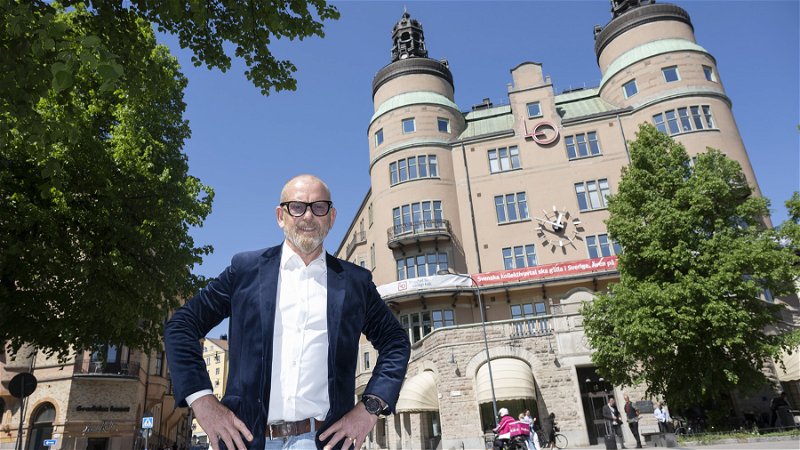 LO:s nya ordförande Johan Lindholm vill se en mer offensiv socialdemokrati. Foto: Fredrik Sandberg/TT.