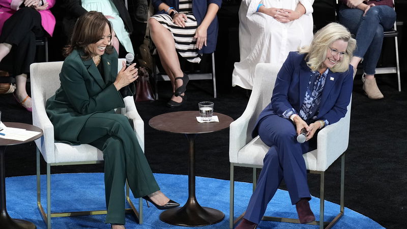 Kamala Harris kampanjade med republikanen Liz Cheney för att locka över högerväljare, när valet i själva verket stod om arbetarklassen. Foto: Jacquelyn Martin/AP.