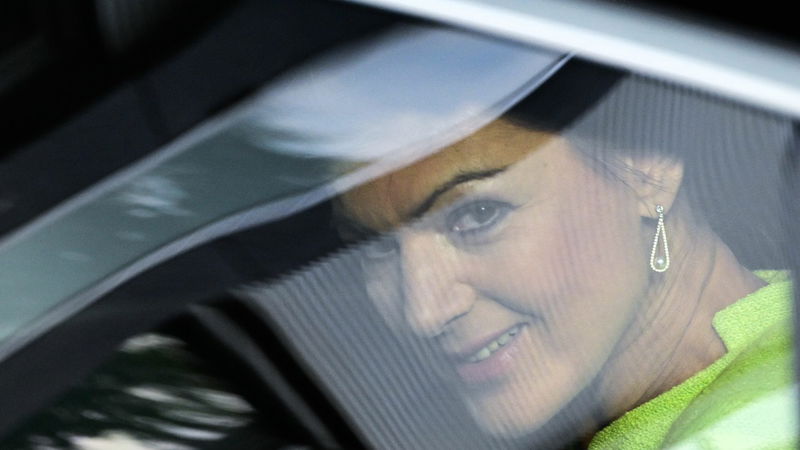 Sahra Wagenknecht lämnar lanseringen av sitt nya parti. Foto: John MacDougall/AFP/TT.