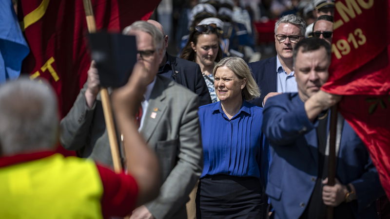 Under S-kongressen i Göteborg bestämmer partiet sin strategi och politik inför valrörelsen. Foto: Johan Nilsson/TT.