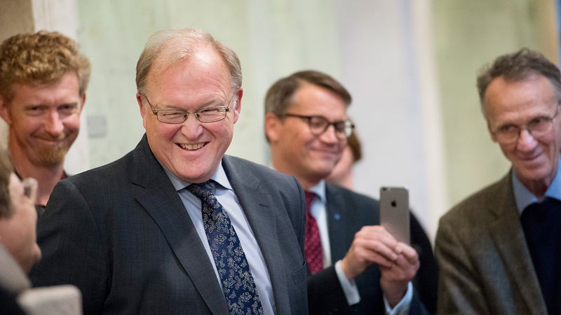 Göran Persson och Göran Hägglund, tidigare ledare för S respektive KD, arbetar båda i dag som lobbyister. Och de är inte ensamma om att han en bakgrund i politiken. Foto: Jessica Gow / TT.