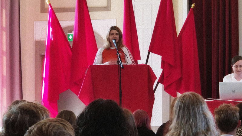 My Kårlycke, nyvald ordförande för Ung vänster, Vänsterpartiets ungdomsförbund. Foto: Ung vänster.