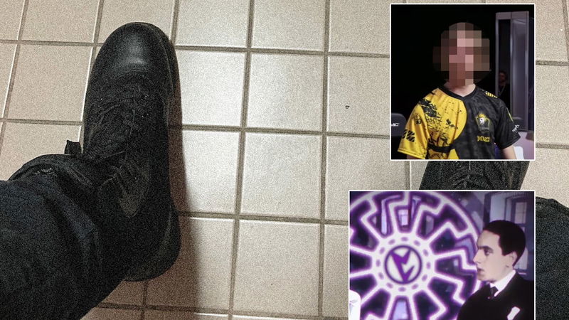 Bilden som 21-åringen lade upp innan masskjutningen, en bild på honom från en e-sportsturnering, samt en detalj ur det fastnålade inlägget hos ett av de få konton han följde. På den sistnämnda bilden syns nazistsymbolen ”svarta solen” och den fascistiska filosofen Julius Evola.