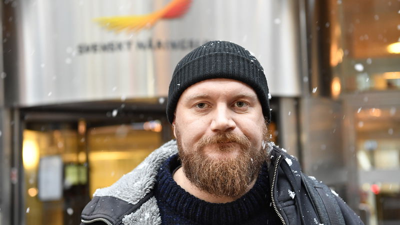 Erik Helgeson, vice ordförande i Hamnarbetarförbundet. Foto: Henrik Montgomery/TT.