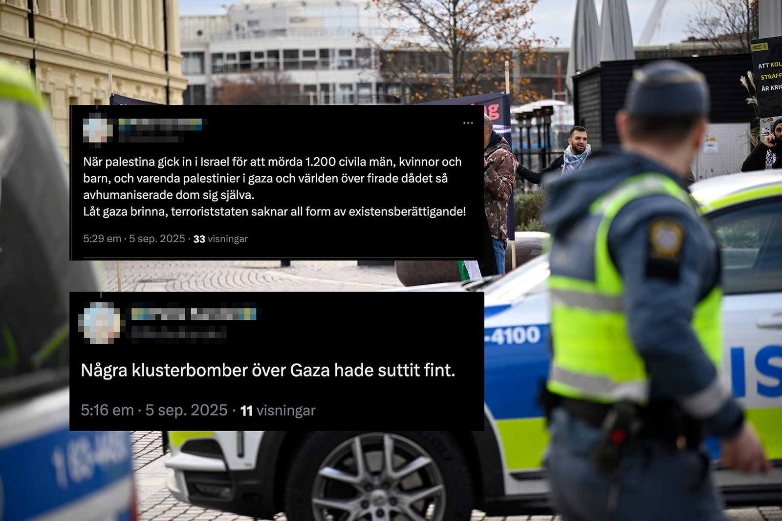 Körde in i demonstration – utreds som försök till misshandel
