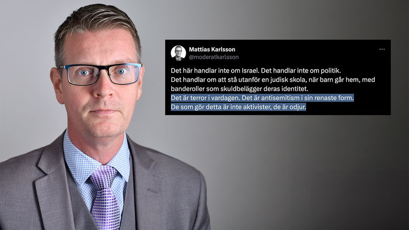Mattias Karlsson är gruppledare för Moderaterna i riksdagen. Foto: Henrik Montgomery / TT.