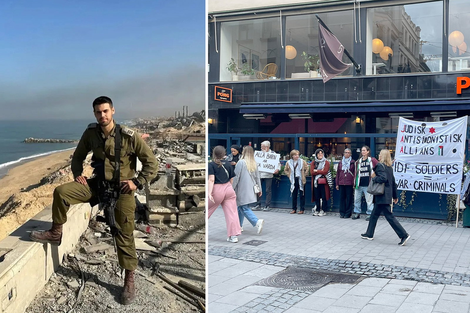 Protesterade mot IDF-föredrag – kallas ”odjur”