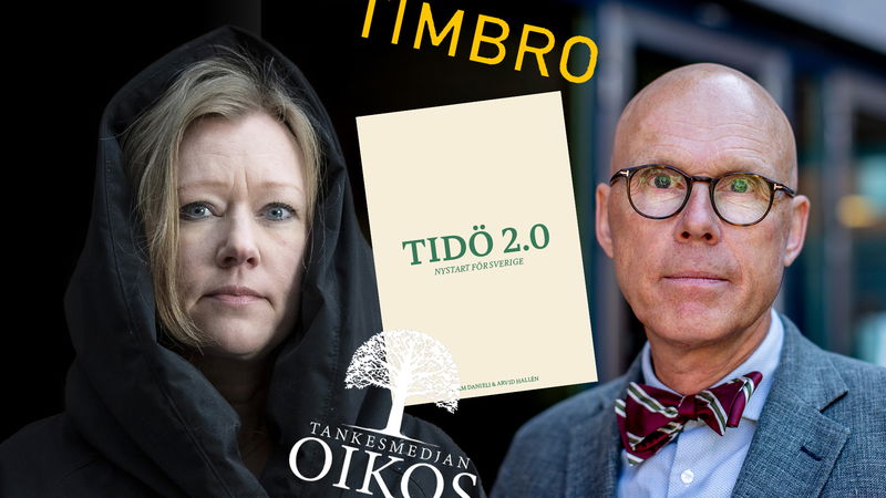 Jenny Andersson, professor i idéhistoria, och Jonas Hinnfors, professor i statsvetenskap, är tveksamma om Tidö-partierna skulle enas kring förslagen från Timbro och Oikos. Foto: Malin Hoelstad/SvD/TT, Adam Ihse/TT. (Montage)