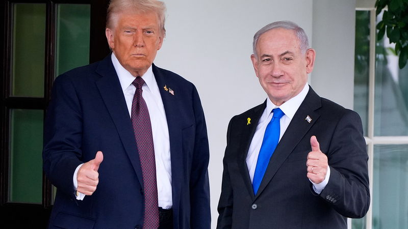 Den 29 september välkomnade Donald Trump den israeliska premiärministern Benjamin Netanyahu till Vita huset. Foto: Alex Brandon/AP/TT.