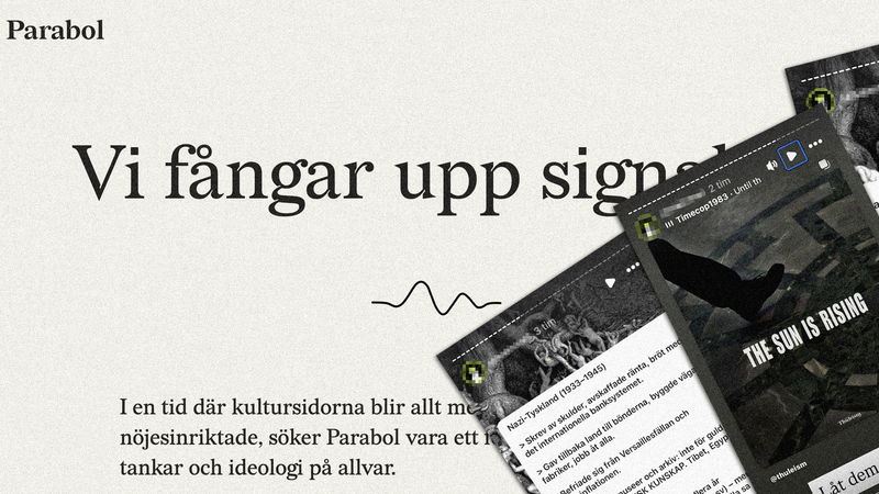 Svarta solen och en skärmdump från Parabol. Montage: Flamman.