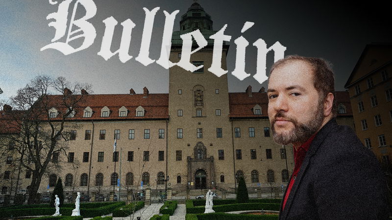 Efter förlikning i Stockholms tingsrätt behöver Bulletin och dess ägare Tino Sanandaji betala en halv miljon kronor. Foto: Fredrik Sandberg/TT, Emma-Sofia Olsson/SvD/TT. (Montage Flamman).