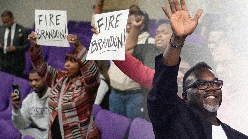 Brandon Johnson har snabbt förlorat sin status som den amerikanska vänsterns favoritborgmästare. Foto: Charles Rex Arbogast, Nam Y. Huh/AP (montage).