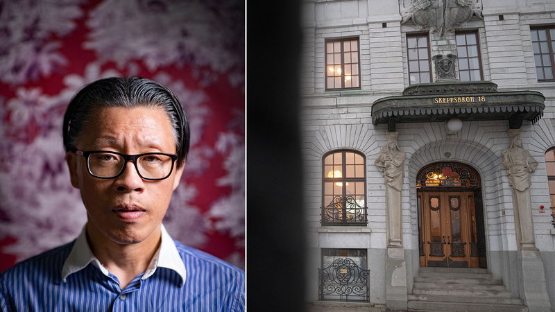 Kinneviks kontor i centrala Stockholm. En central spelare inom koncernen har hotat forskaren och bloggaren Tobias Hubinette med stämning. Foto: Staffan Löwstedt/SvD/TT, Joey Abrait/TT.