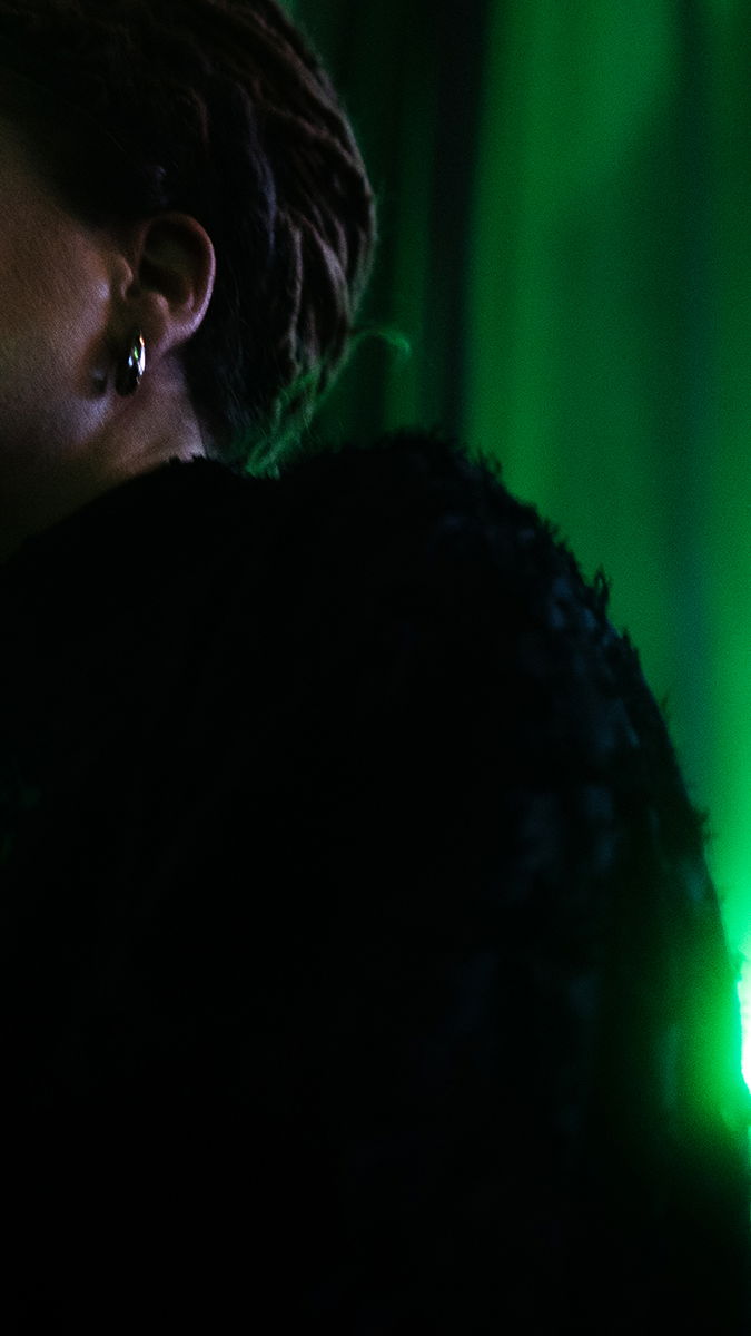 Amanda Lind rättar sig när hon råkar definiera partiet som en del av ”vänstern”. Foto: Lisa Mattisson.