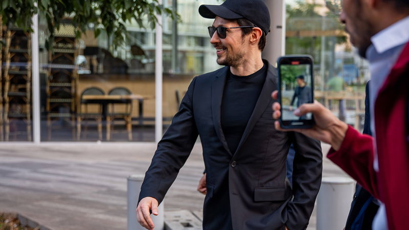 Den ryska mångmiljardären Pavel Durov, grundare av samtalsappen Telegram, inledde i somras ett samarbete med Elon Musks app X. Foto: Cyril Pecquenard/Sipa/TT.