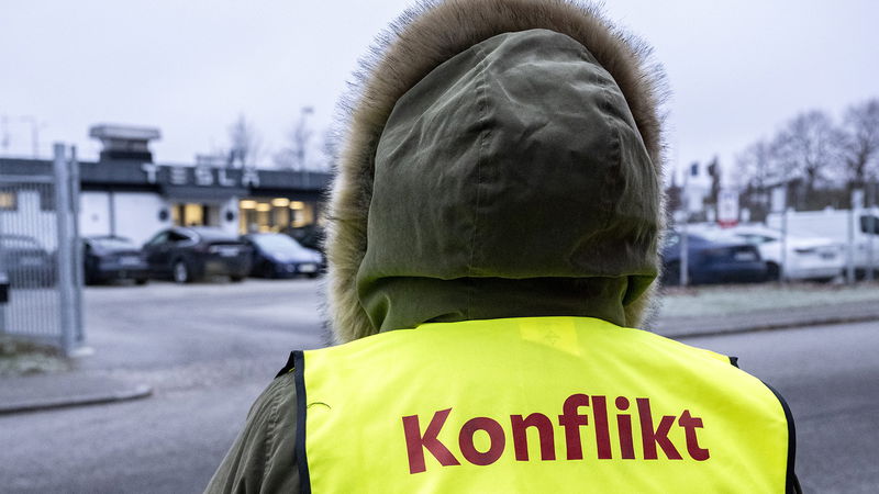 När IF Metall lade varsel om strejk mot Tesla hade förbundet inte strejkat på 15 år. Foto: Johan Nilsson/TT.