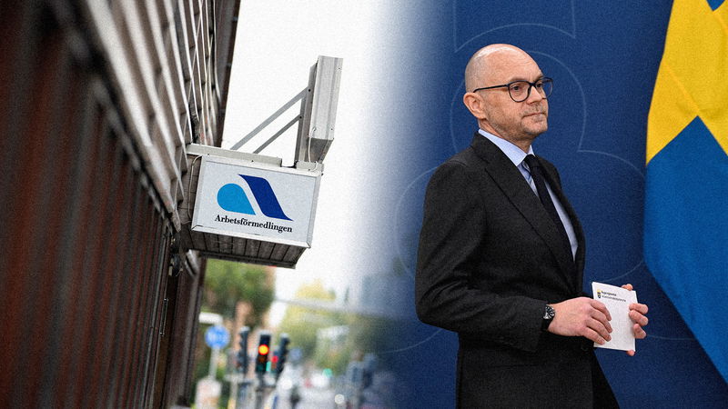 Jag minns slitet som ung arbetssökande, skriver Jonas Algers. Foto: Pontus Lundahl/TT, Henrik Montgomery/TT (montage).