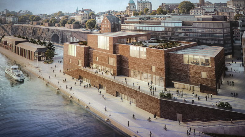 Visionsbild av nya Nobelcentret vid Slussen i Stockholm. Foto: Anders Wiklund/TT.