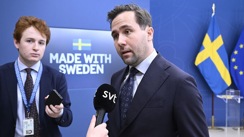 Benjamin Dousa har avslöjats med att smygöka fossilexporten, efter en lobbykampanj från energibolaget Siemens Energy AB. Foto: Jessica Gow/TT.