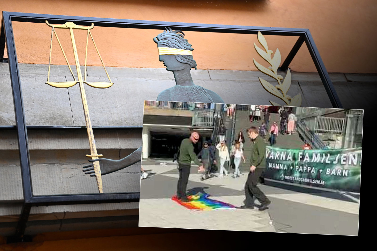 Nazister eldade Prideflagga – åtalas för hatbrott