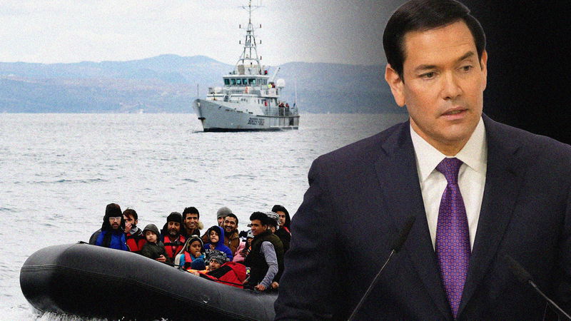 Frontex eskorterar en båt med flyktingar utanför grekiska Lesbos den 28 februari 2020. Sedan 2014 har minst 33 000 migranter dött i Medelhavet. USA:s utrikesminister Marco Rubio talar sig varm om Kristoffer Columbus vid säkerhetskonferensen i München den 14 februari. Foto: Michael Varaklas/AP, Alex Brandon/AP/TT.