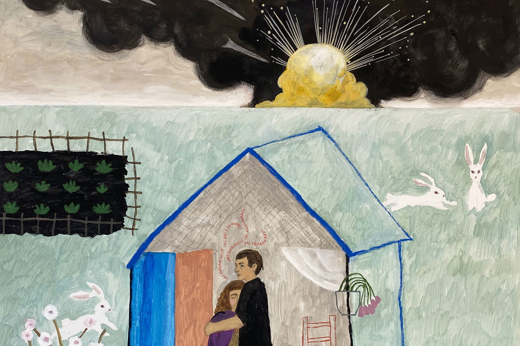 Bild: Alexandra Ravskaja, ”Explosion vid oljeraffinaderiet”, 2023 (beskuren).