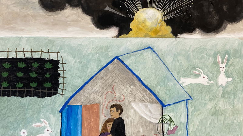 Bild: Alexandra Ravskaja, ”Explosion vid oljeraffinaderiet”, 2023 (beskuren).