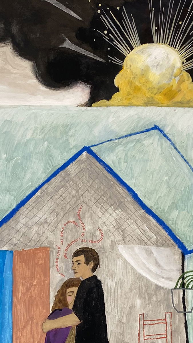 Bild: Alexandra Ravskaja, ”Explosion vid oljeraffinaderiet”, 2023 (beskuren).