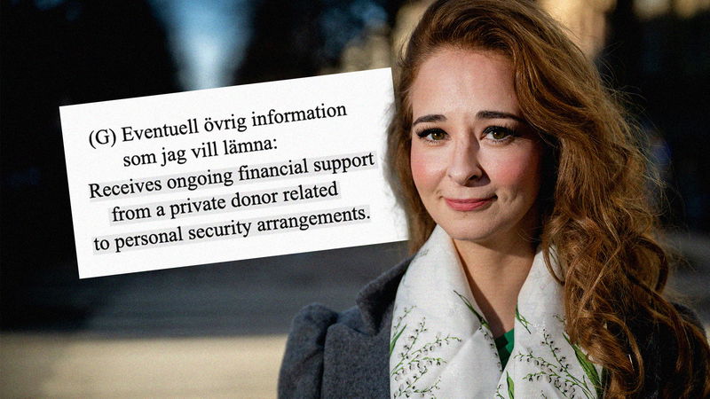 Teodorescu Måwe vill inte berätta vem som finansierar hennes privata säkerhet. Foto: Joakim Ståhl/SVD/TT.
