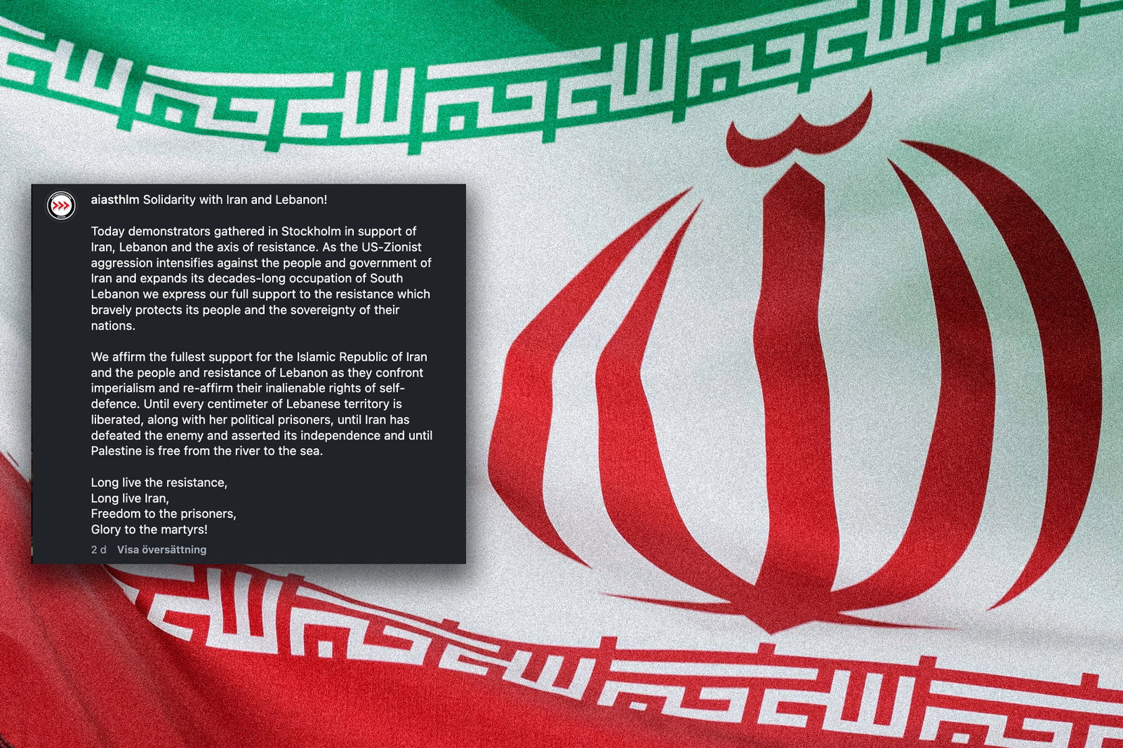 De stöttar Irans regering: ”Vänstern har fallit för grymhetspropaganda”