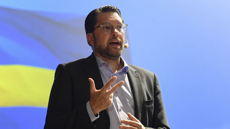 Jimmie Åkesson vill ompröva Sverigedemokraternas förbud mot omskärelse – men bara för judiska pojkar. Foto: Oscar Olsson/TT.