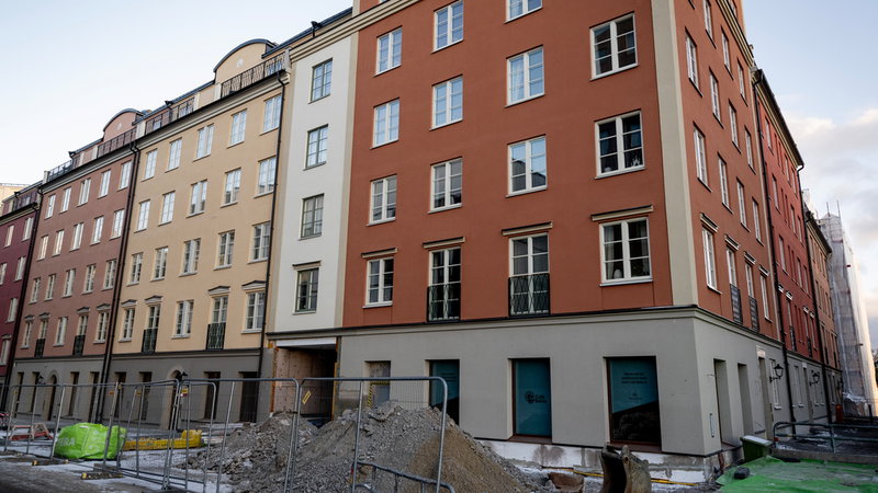 Christine Olsson/TT FASAD. Bostadsområdet Nacka Grace, i 1920-talsstil, under uppbyggnad.