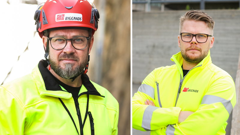 Ordförande Kim och utmanare Wilhelm. Foto: Terese Perman/Byggnads