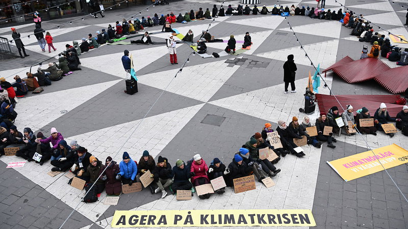 Rebellmammor i ring på ”Plattan” i Stockholm, 2022. Foto: Anders Wiklund/TT.