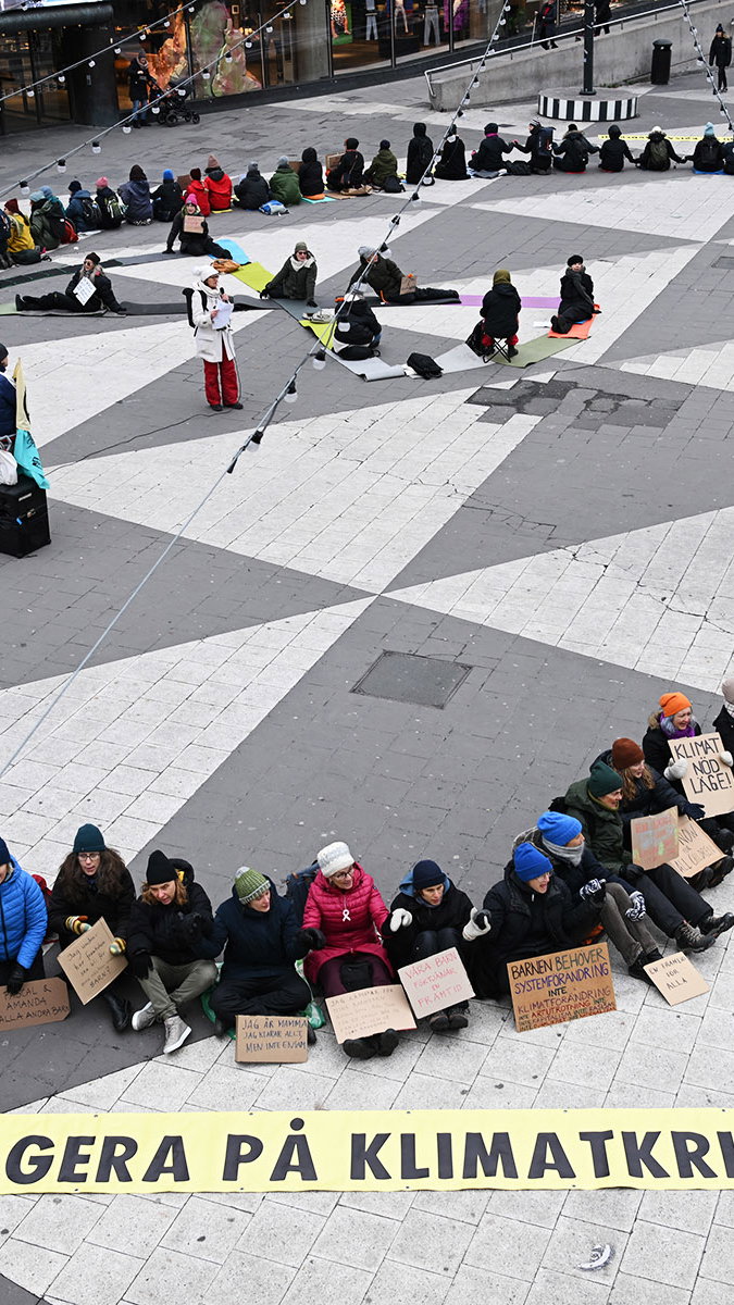 Rebellmammor i ring på ”Plattan” i Stockholm, 2022. Foto: Anders Wiklund/TT.