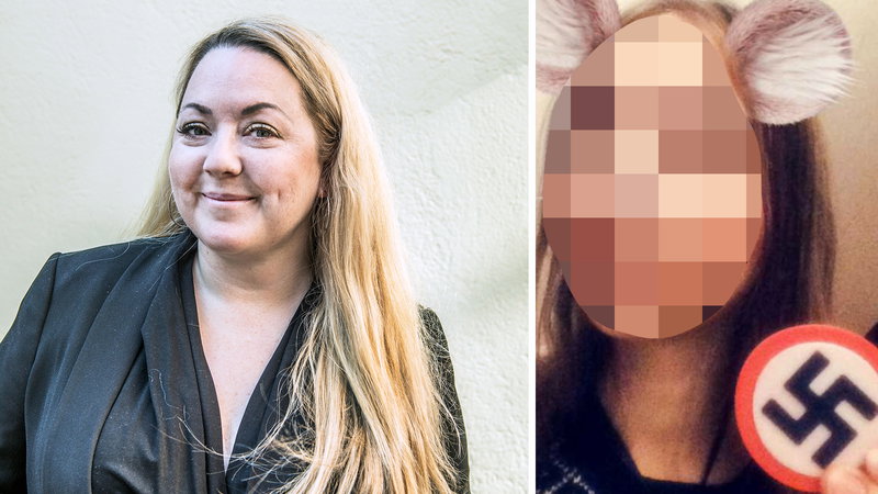 Rebecca Weidmo Uvell (arkivbild) och den åländska kvinnan. Foto: Lars Pehrson / SvD / TT & Polisens förundersökning.