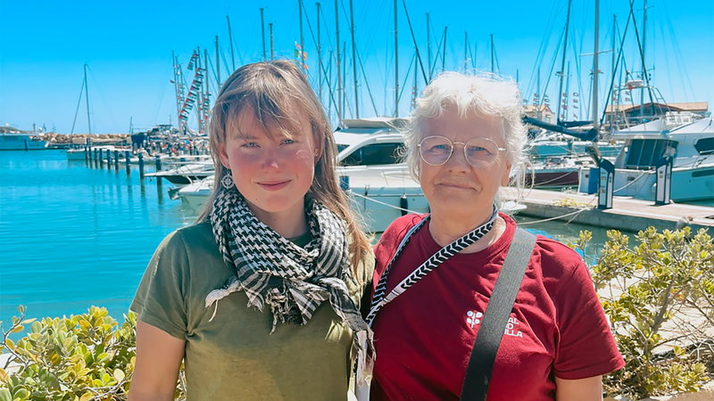 ”Jag tycker att världens förnekande är förfärligt” säger Annika Forsberg (höger) om den humanitära situationen i Gaza.
